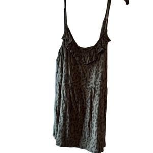 Torrid green leopard tank top